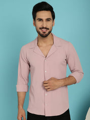 Self Design Cotton Formal Shirt for Men - SF_904Magenta_S