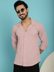 Self Design Cotton Formal Shirt for Men - SF_904Magenta_S
