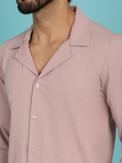 Self Design Cotton Formal Shirt for Men - SF_904Magenta_S