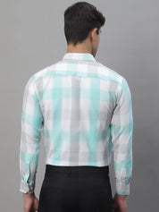 Sky Checked Cotton Shirt for Men - SF_877Sky_S