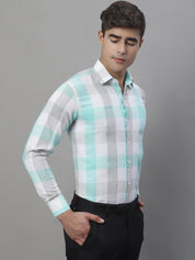Sky Checked Cotton Shirt for Men - SF_877Sky_S