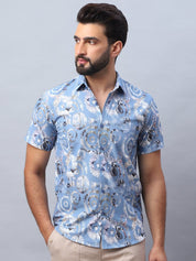 Sky Printed Party Shirt for Men - SF_981Sky_S