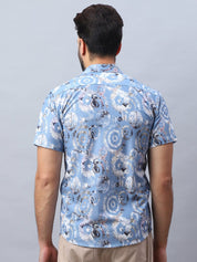 Sky Printed Party Shirt for Men - SF_981Sky_S
