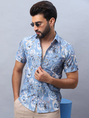 Sky Printed Party Shirt for Men - SF_981Sky_S