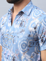 Sky Printed Party Shirt for Men - SF_981Sky_S