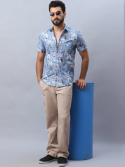 Sky Printed Party Shirt for Men - SF_981Sky_S