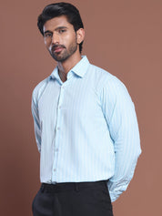 Sky Striped Cotton Shirt for Men - SF_770Sky_S