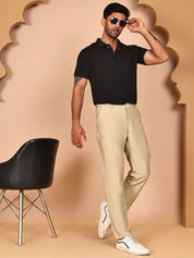 Smart Casual Cotton Blend Pants for Men - FGP_302Beige_30