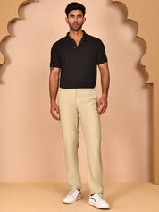 Smart Casual Cotton Blend Pants for Men - FGP_302Beige_30