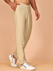 Smart Casual Cotton Blend Pants for Men - FGP_302Beige_30