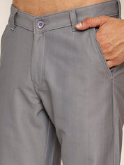 Smart Casual Cotton Blend Pants for Men - FGP_302Light-Grey_30