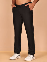 Smart Casual Cotton Blend Pants for Men - FGP_302Black_30