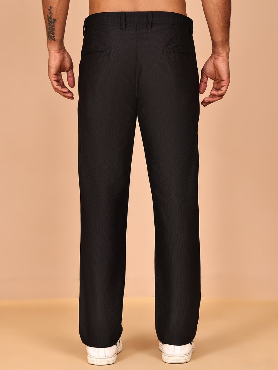 Smart Casual Cotton Blend Pants for Men - FGP_302Black_30