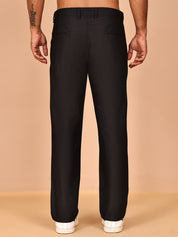 Smart Casual Cotton Blend Pants for Men - FGP_302Black_30