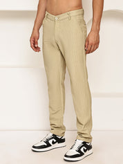 Smart Casual Cotton Blend Pants for Men - FGP_302Beige_30