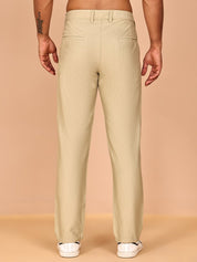 Smart Casual Cotton Blend Pants for Men - FGP_302Beige_30