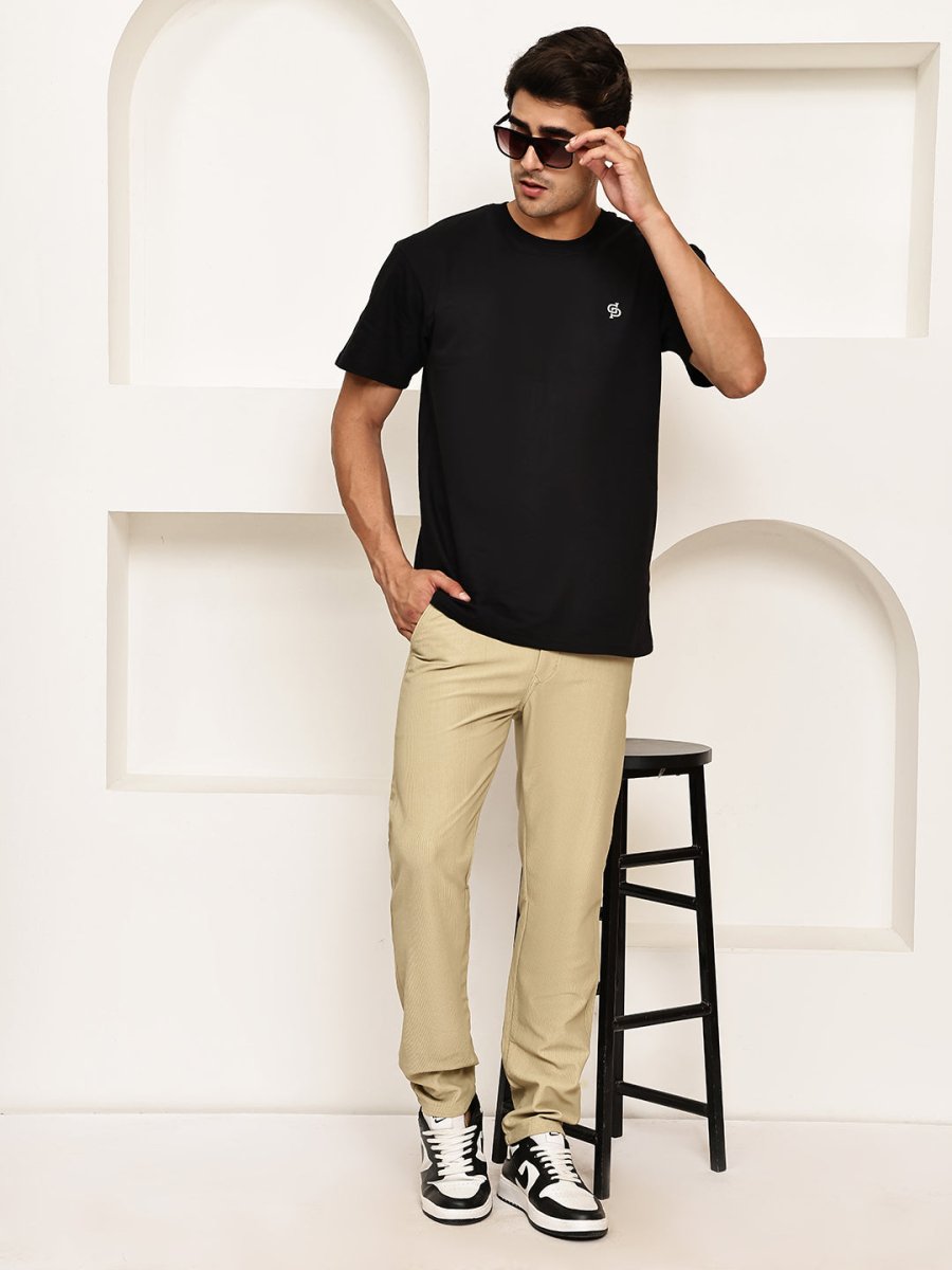 Smart Casual Cotton Blend Pants for Men - FGP_302Beige_30