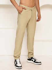 Smart Casual Cotton Blend Pants for Men - FGP_302Beige_30