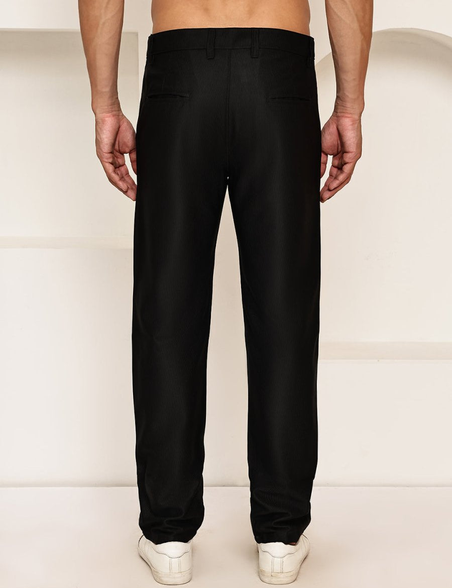 Smart Casual Cotton Blend Pants for Men - FGP_302Black_30