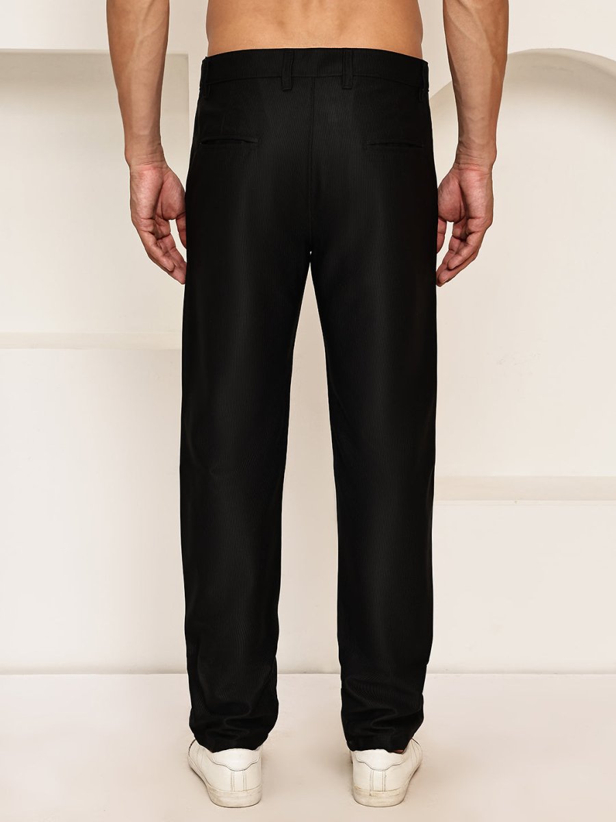 Smart Casual Cotton Blend Pants for Men - FGP_302Black_30