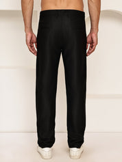 Smart Casual Cotton Blend Pants for Men - FGP_302Black_30