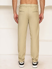 Smart Casual Cotton Blend Pants for Men - FGP_302Beige_30