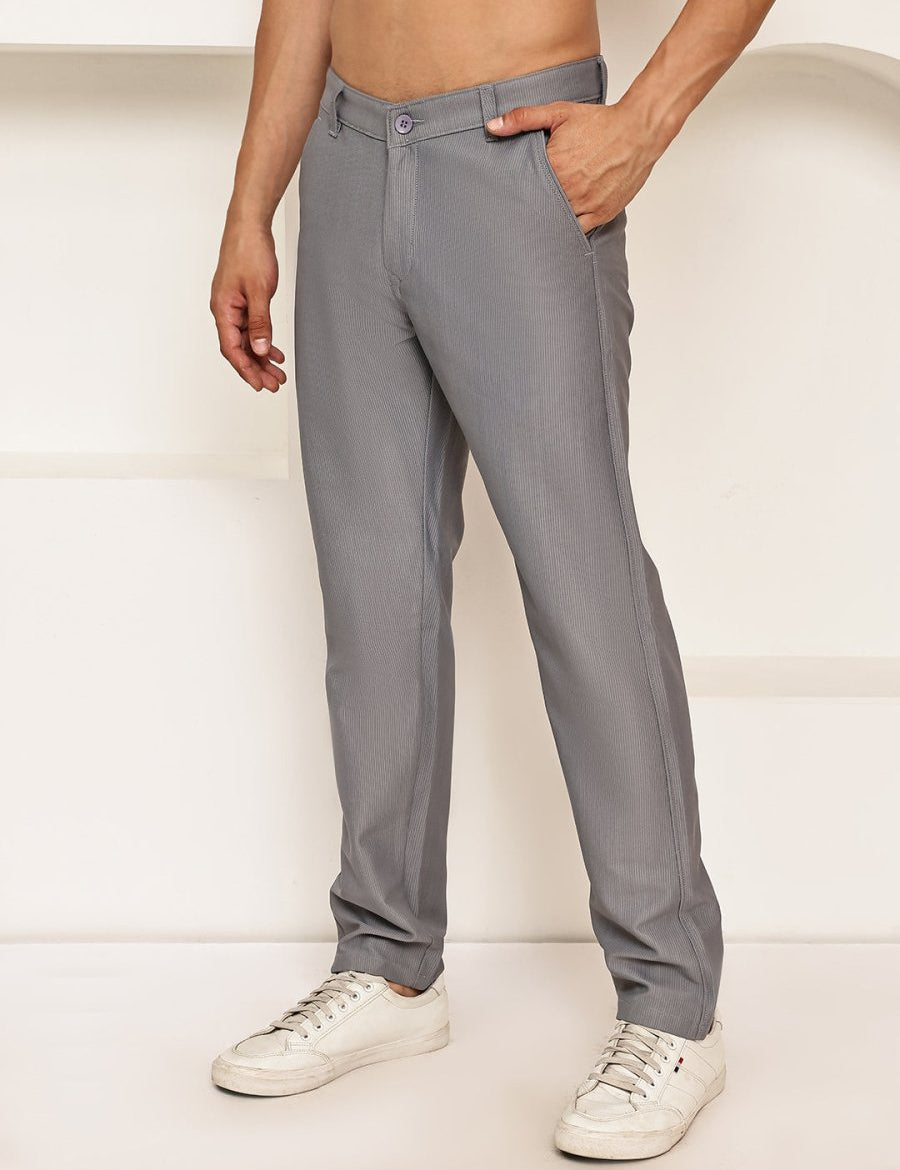 Smart Casual Cotton Blend Pants for Men - FGP_302Light-Grey_30
