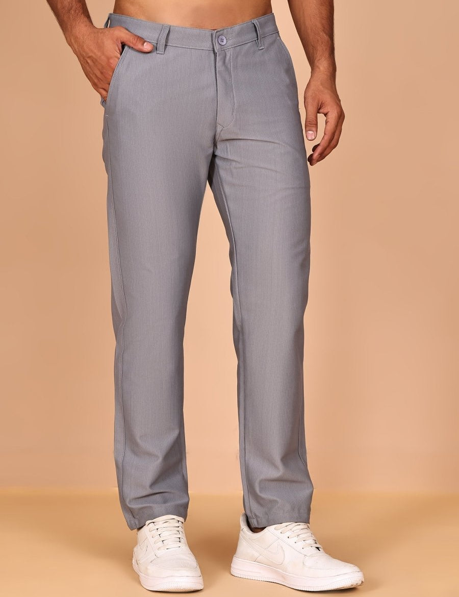 Smart Casual Cotton Blend Pants for Men - FGP_302Light-Grey_30