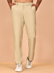 Smart Casual Cotton Blend Pants for Men - FGP_302Beige_30