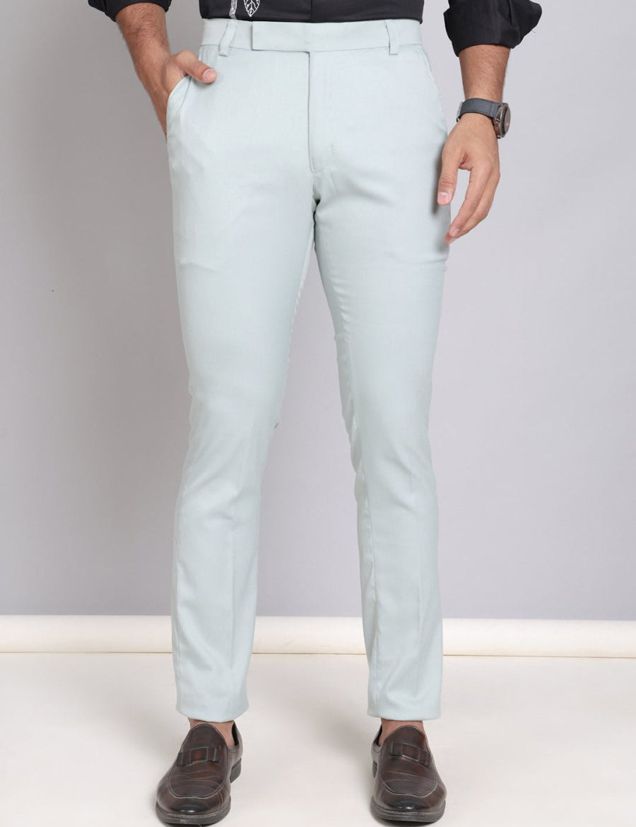 Solid Cotton Formal Trouser for Men's - FGP_275Pista_30