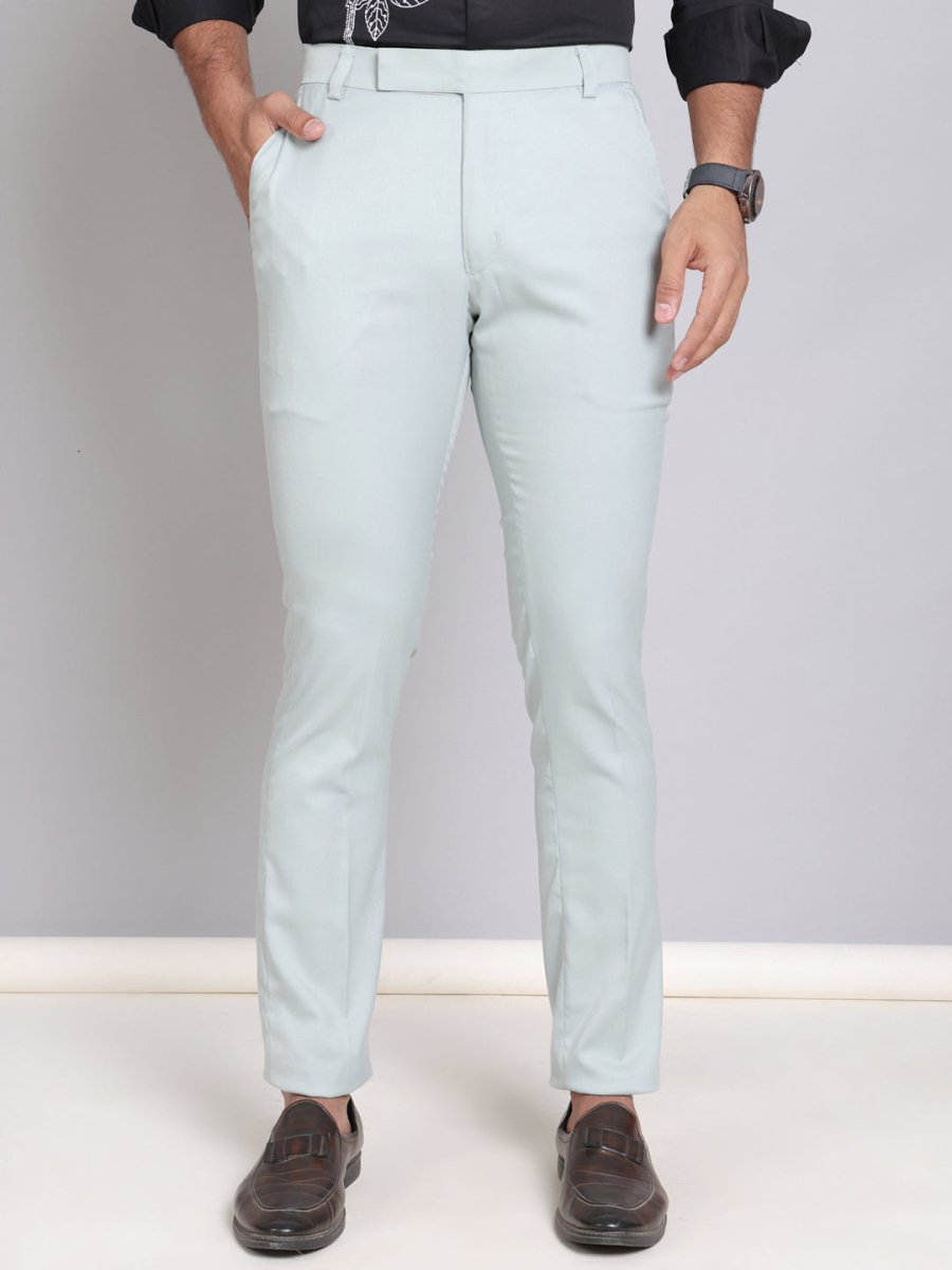 Solid Cotton Formal Trouser for Men's - FGP_275Pista_30