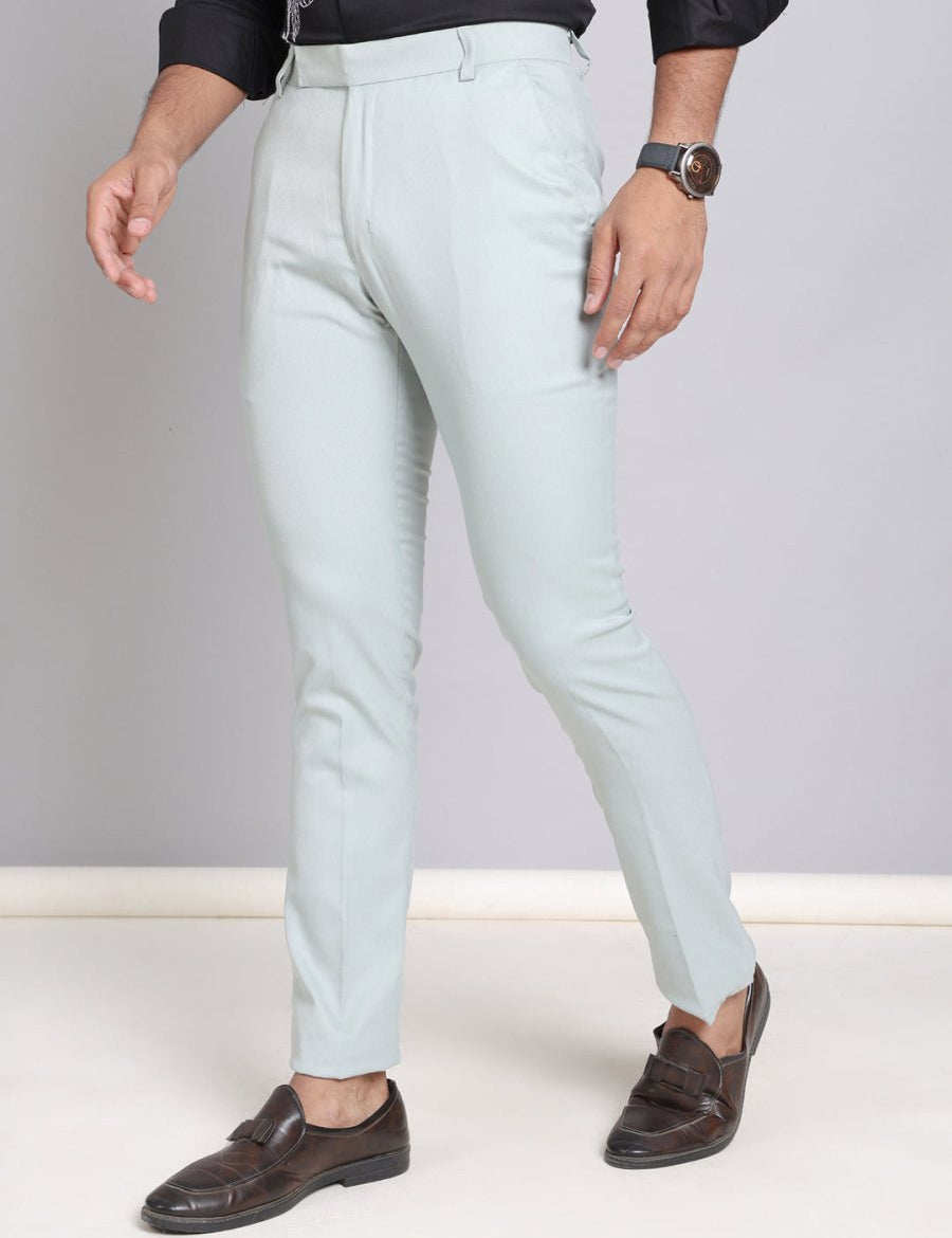 Solid Cotton Formal Trouser for Men's - FGP_275Pista_30