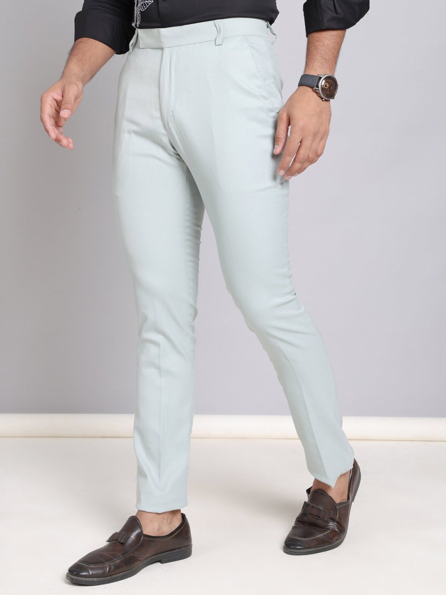 Solid Cotton Formal Trouser for Men's - FGP_275Pista_30
