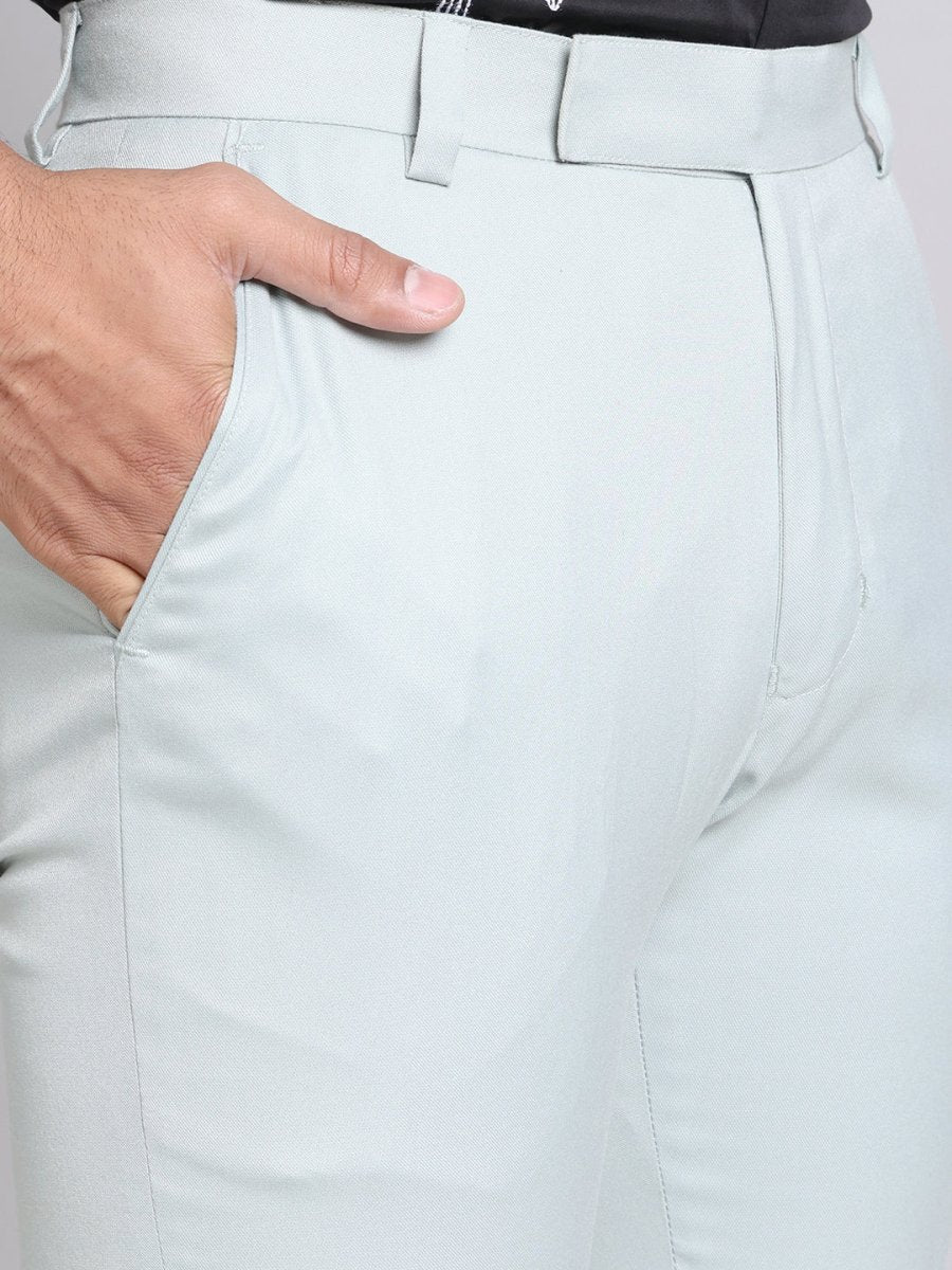 Solid Cotton Formal Trouser for Men's - FGP_275Pista_30