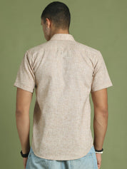 Solid Half Sleeve Shirt for Men - SF_783Rust_S