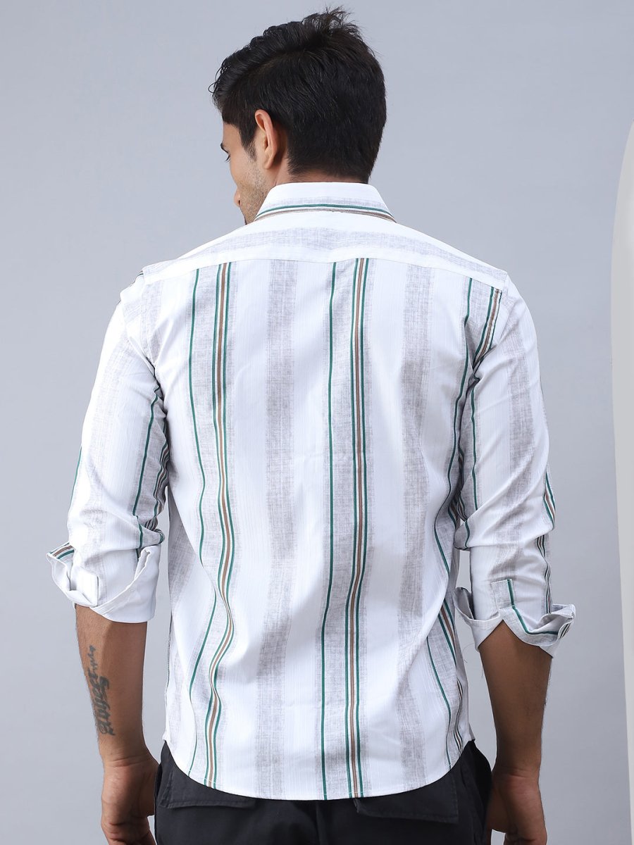 Striped Casual Shirt for Men - SF_983Off-White_S