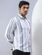 Striped Casual Shirt for Men - SF_983Off-White_S