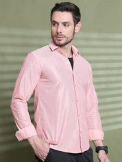 Striped Casual Shirt for Men's - SF_923Peach_S