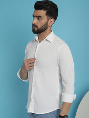 Striped Casual Shirt for Men's - SF_923White_S