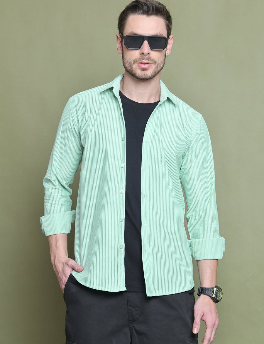 Striped Casual Shirt for Men's - SF_923Pista_S