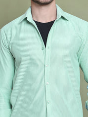 Striped Casual Shirt for Men's - SF_923Pista_S