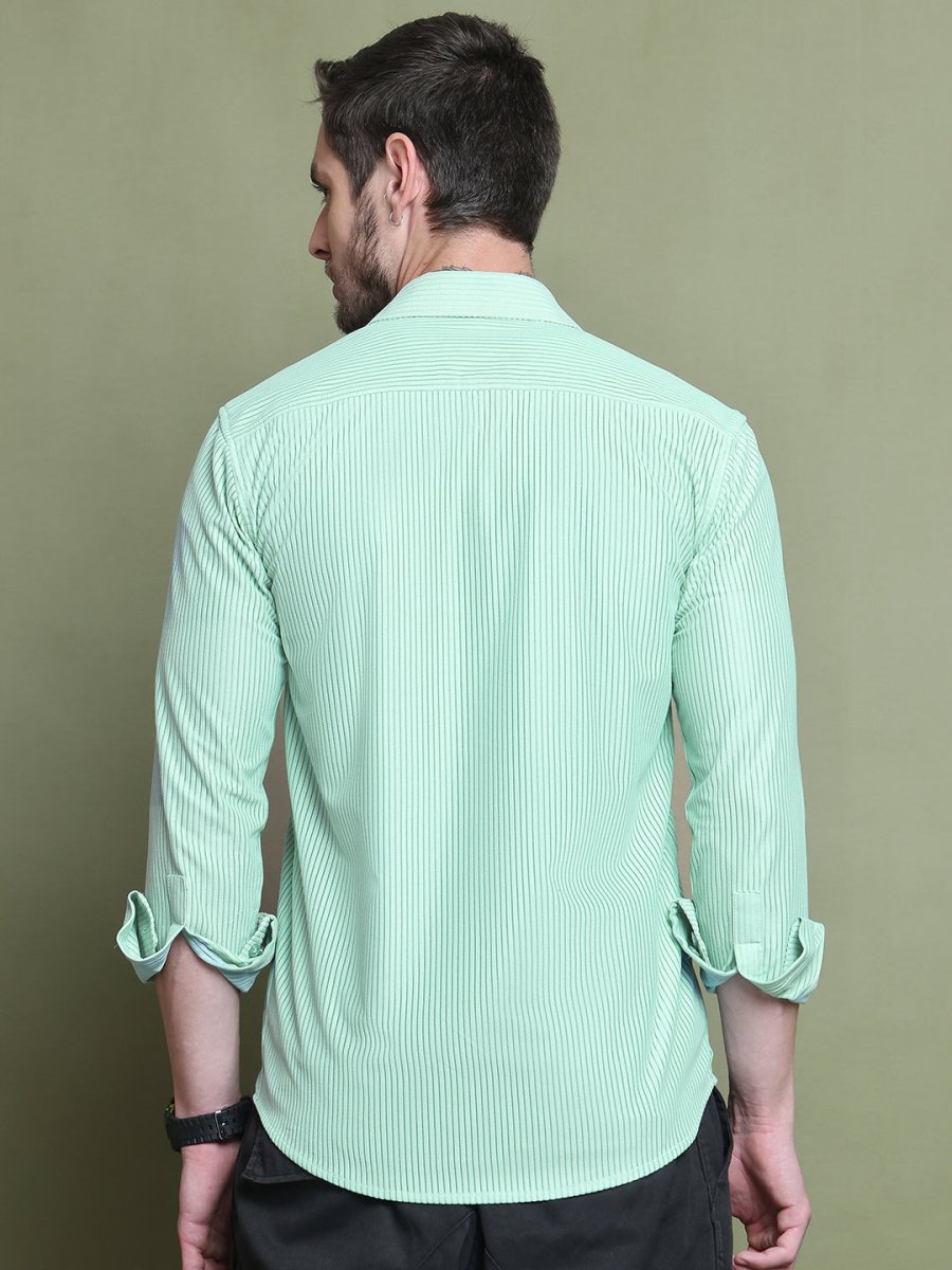 Striped Casual Shirt for Men's - SF_923Pista_S