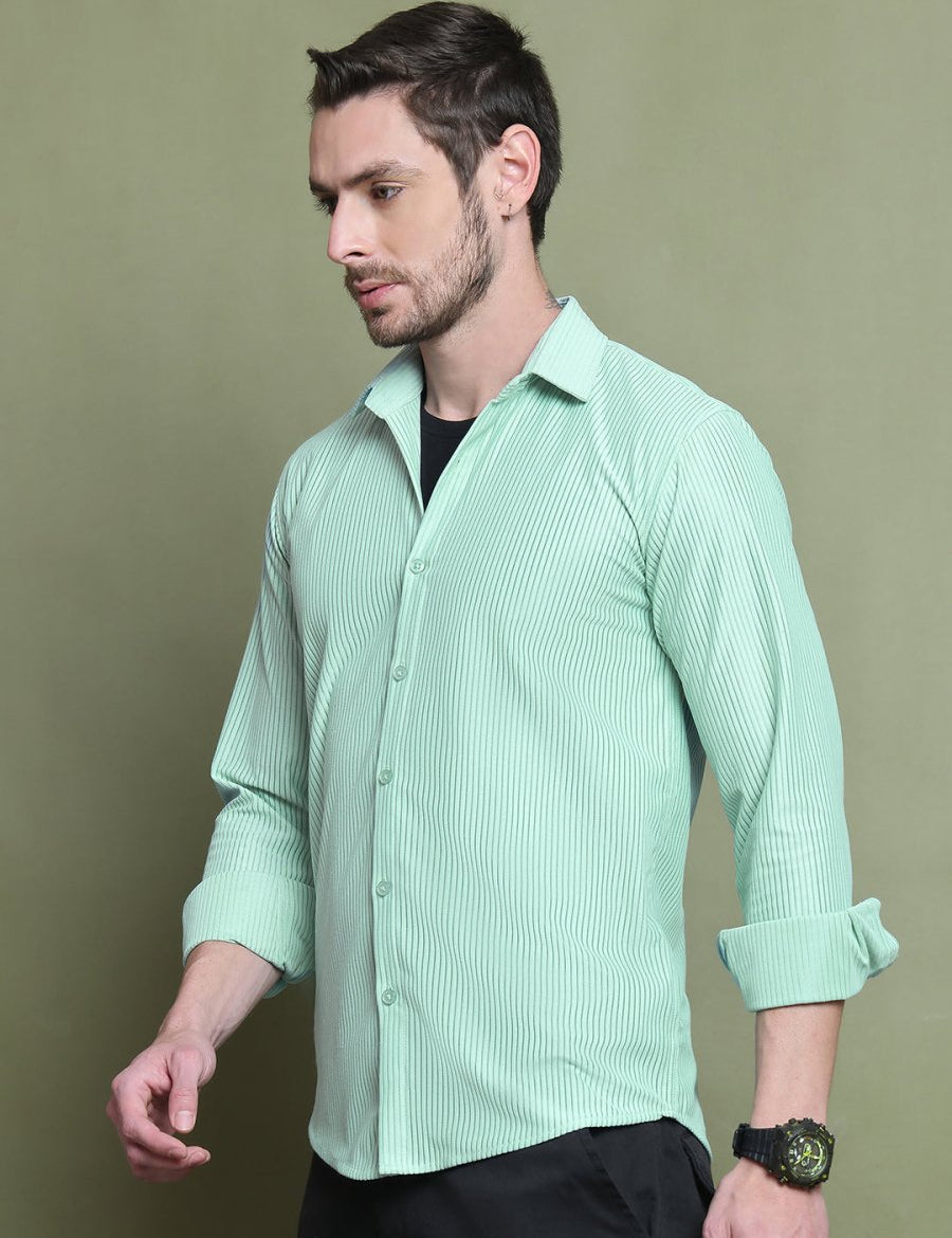 Striped Casual Shirt for Men's - SF_923Pista_S