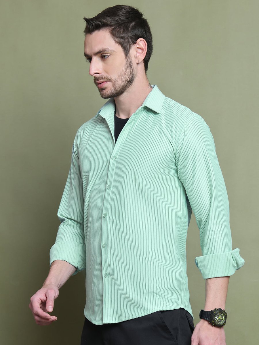 Striped Casual Shirt for Men's - SF_923Pista_S