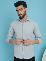 Striped Casual Shirt for Men's - SF_923Light-Grey_S