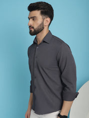 Striped Casual Shirt for Men's - SF_923Grey_S