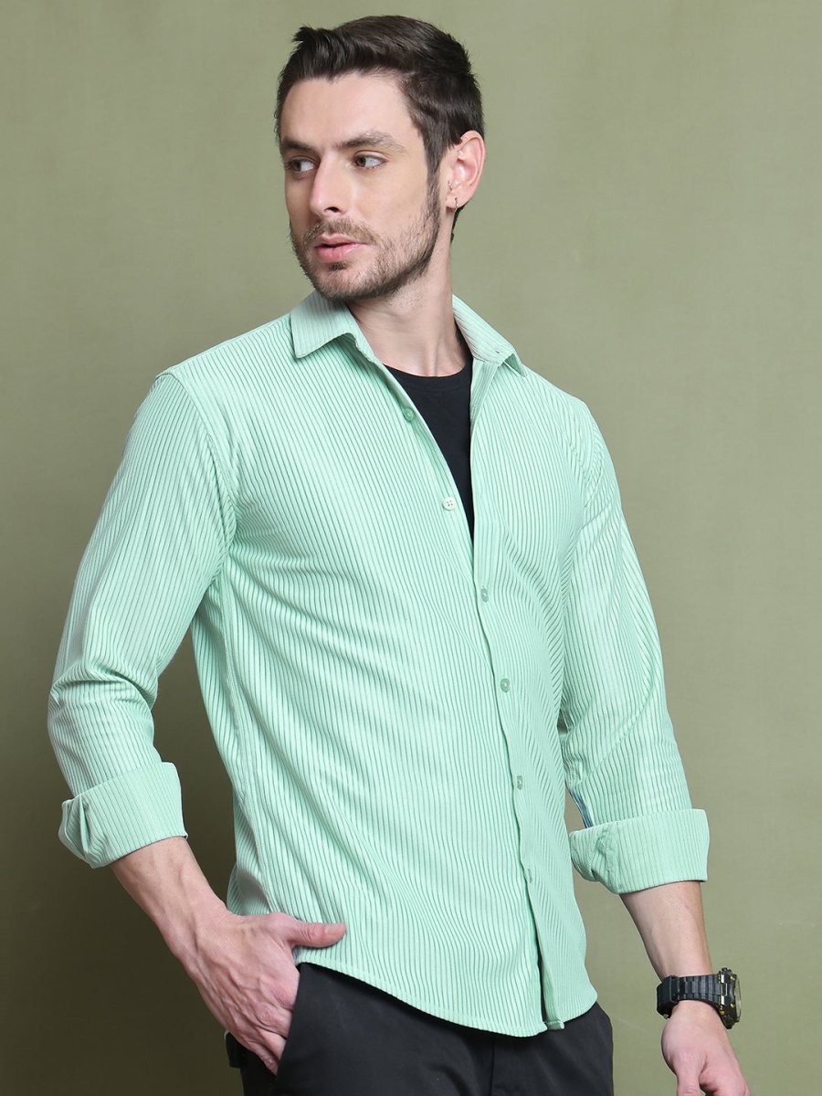 Striped Casual Shirt for Men's - SF_923Pista_S