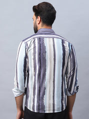 Striped corduroy Casual Shirt for Men - SF_991Dark-Grey_S
