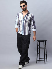 Striped corduroy Casual Shirt for Men - SF_991Dark-Grey_S