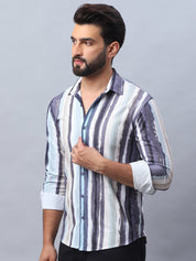 Striped corduroy Casual Shirt for Men - SF_991Dark-Grey_S